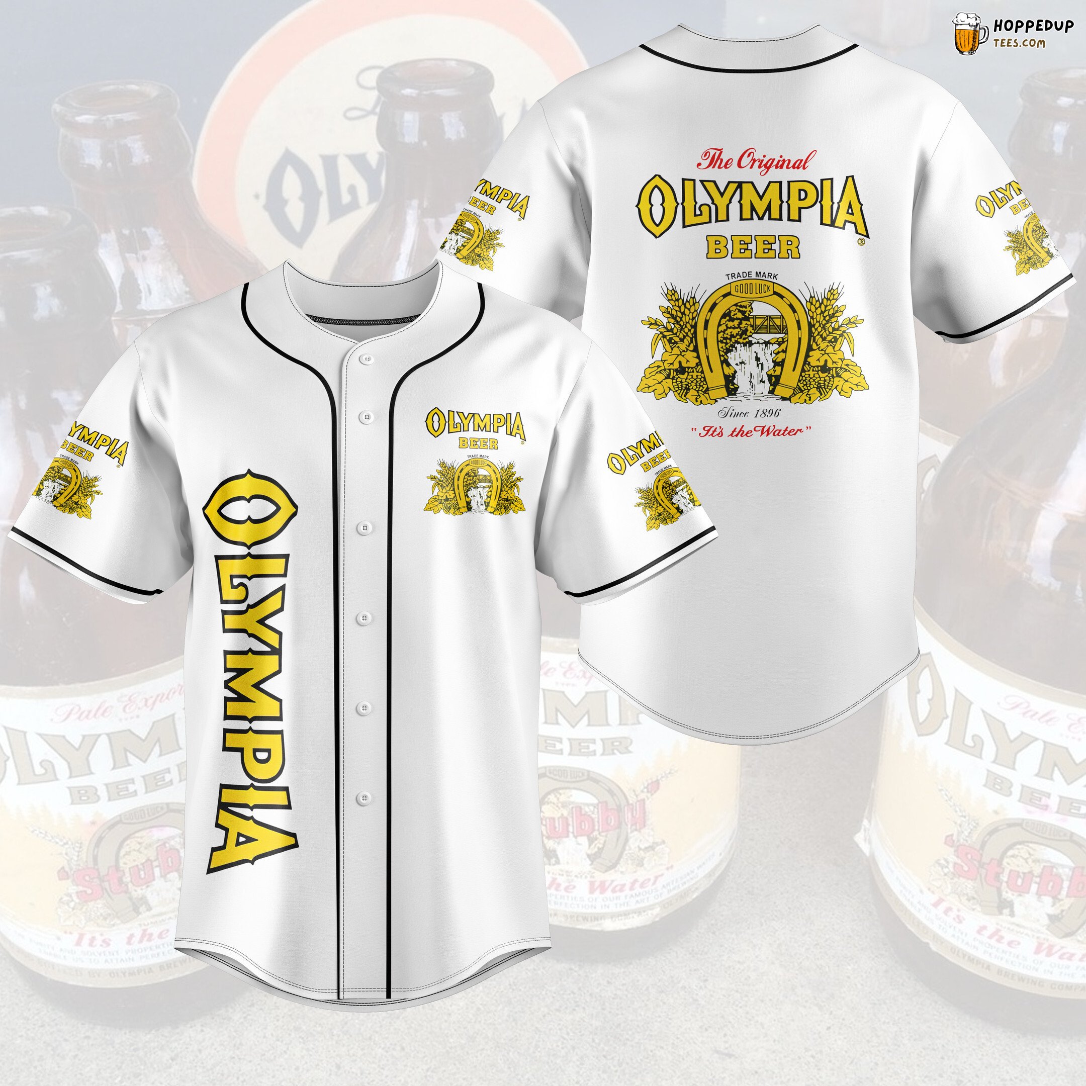 Olympia Beer Baseball Jersey White Unisex Jersey Shirt