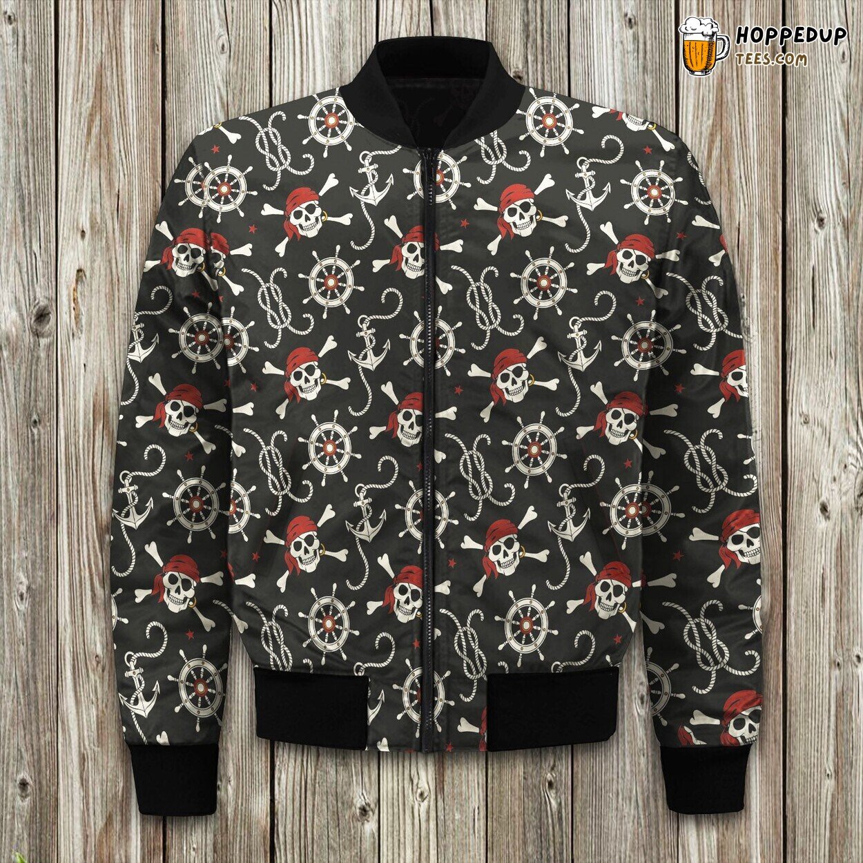 Ominous Pirate Skull Winter Bomber Jacket Premium Design Comfort