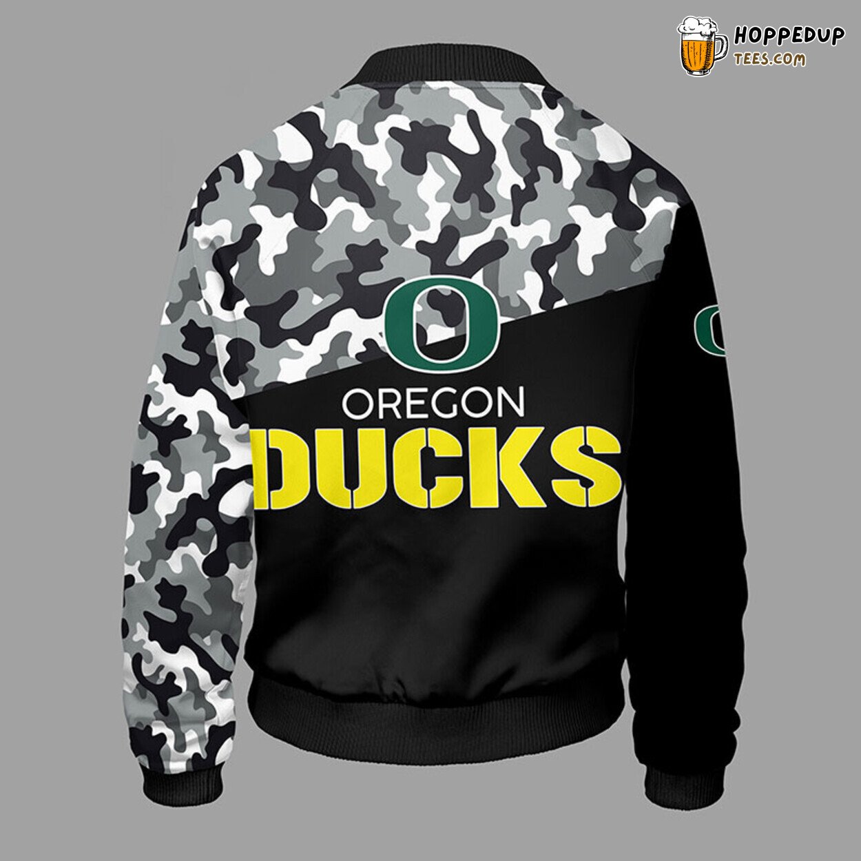 Oregon Ducks Camouflage Green Unique NCAA Bomber Jacket Design