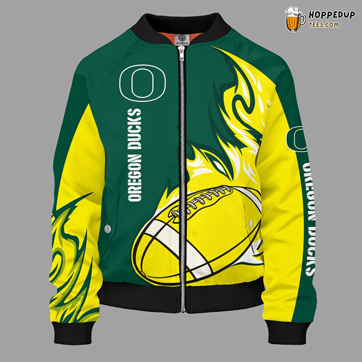 Oregon Ducks Classic Green NCAA Bomber Jacket Design