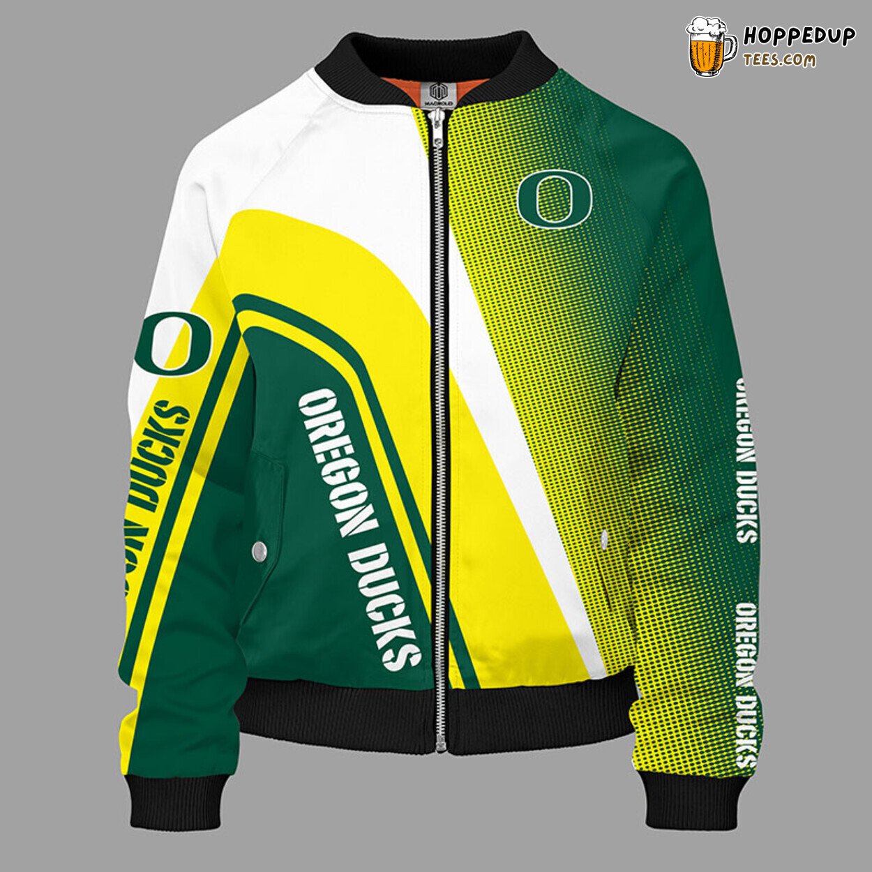 Oregon Ducks NCAA Premium Green Unisex Bomber Jacket Design