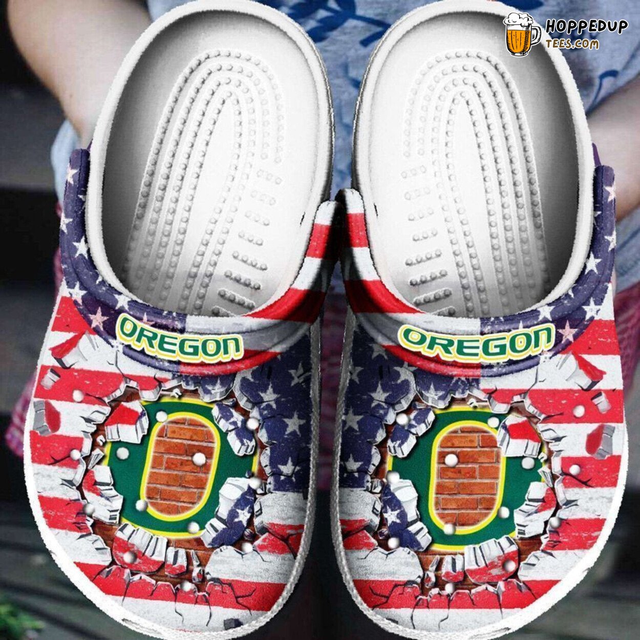 Oregon Ducks Themed Sporty Comfortable Unique Clog Shoes