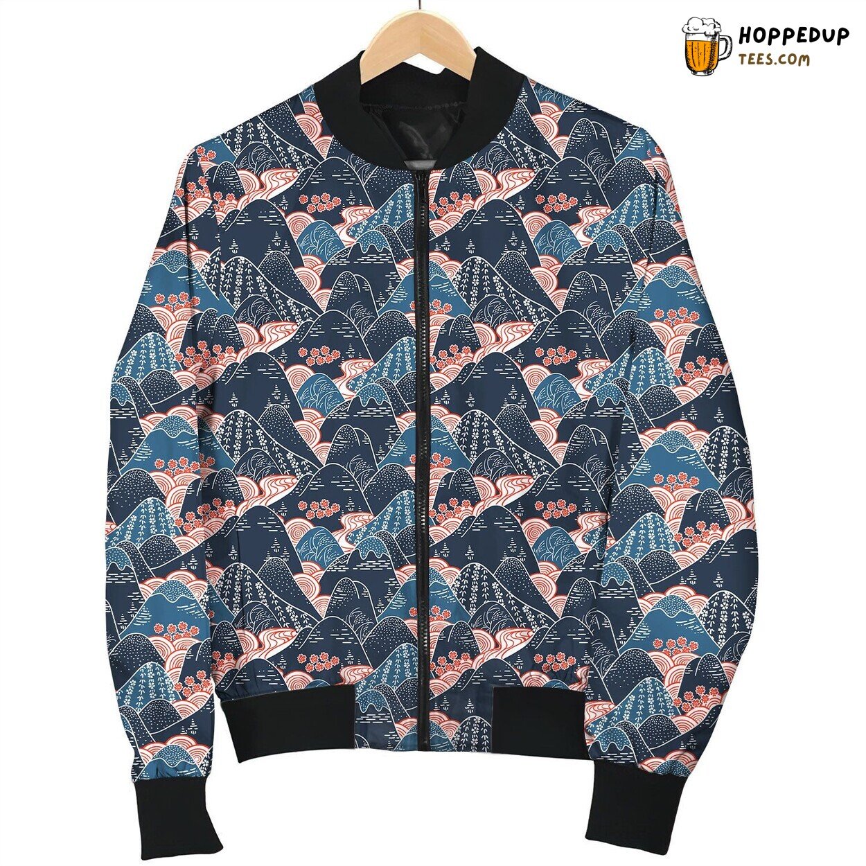 Oriental Mountains Kimono Bomber Jacket