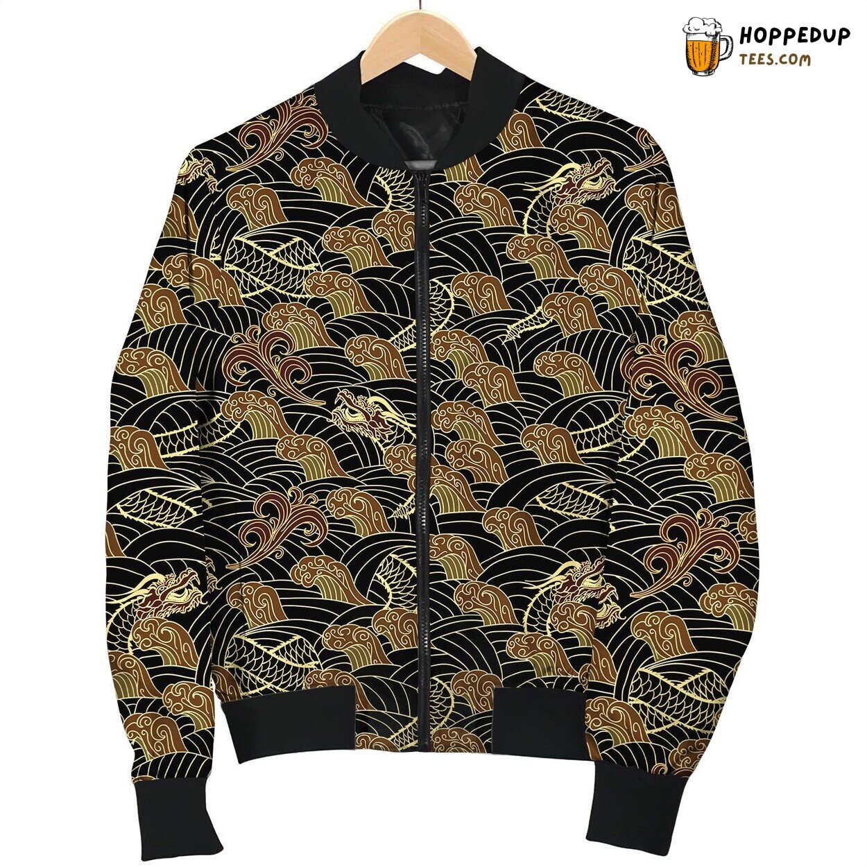 Oriental Traditional Seamless Pattern Bomber Jacket