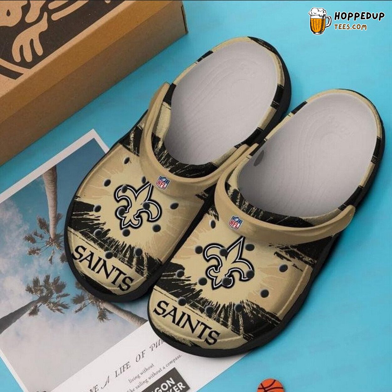 Orleans Saints Themed Comfortable Unique Stylish Design Clog Shoes