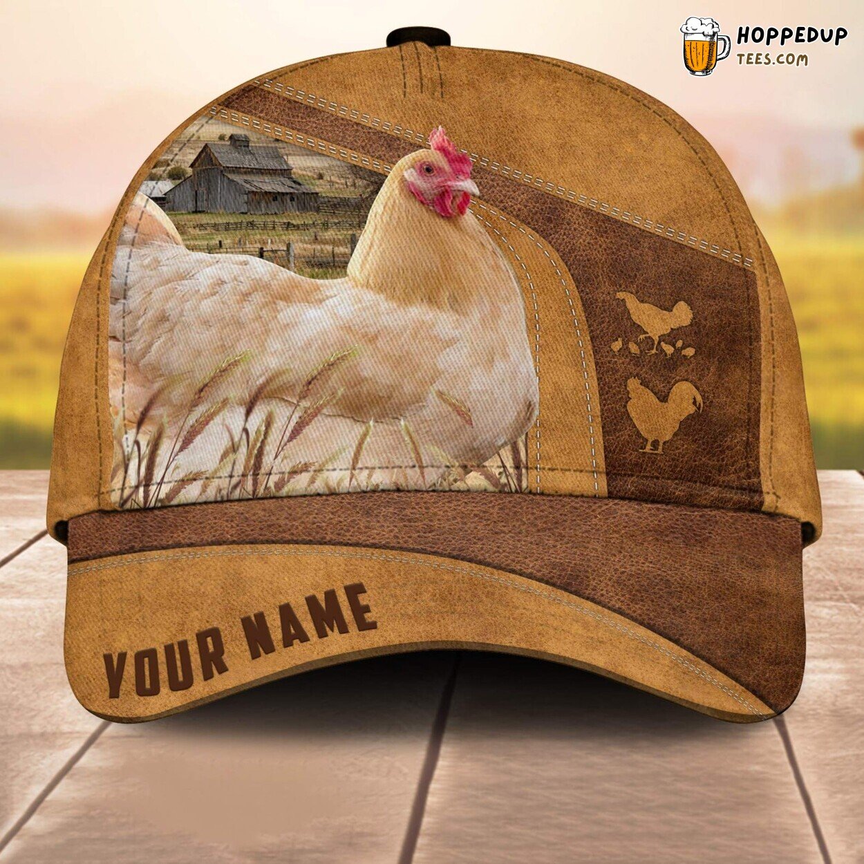 Orpingtons Chicken Custom 3D Baseball Cap Farm Lovers Animal Leather