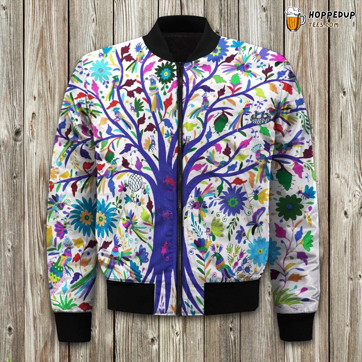 Otomi Life Pattern Winter Bomber Jacket Artistic Stylish Comfort