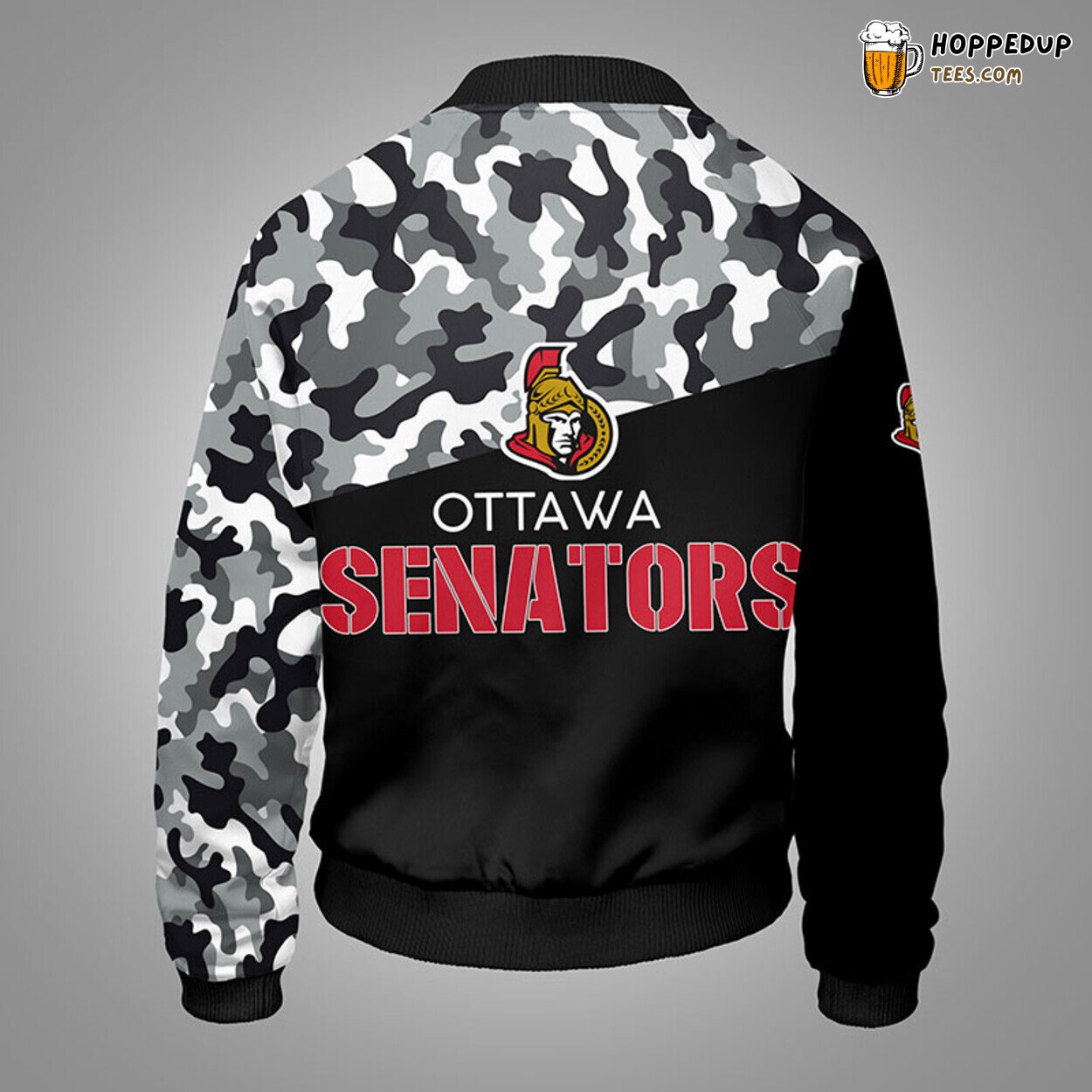 Ottawa Senators NHL Camouflage Black Distinct Bomber Jacket Stylish Look