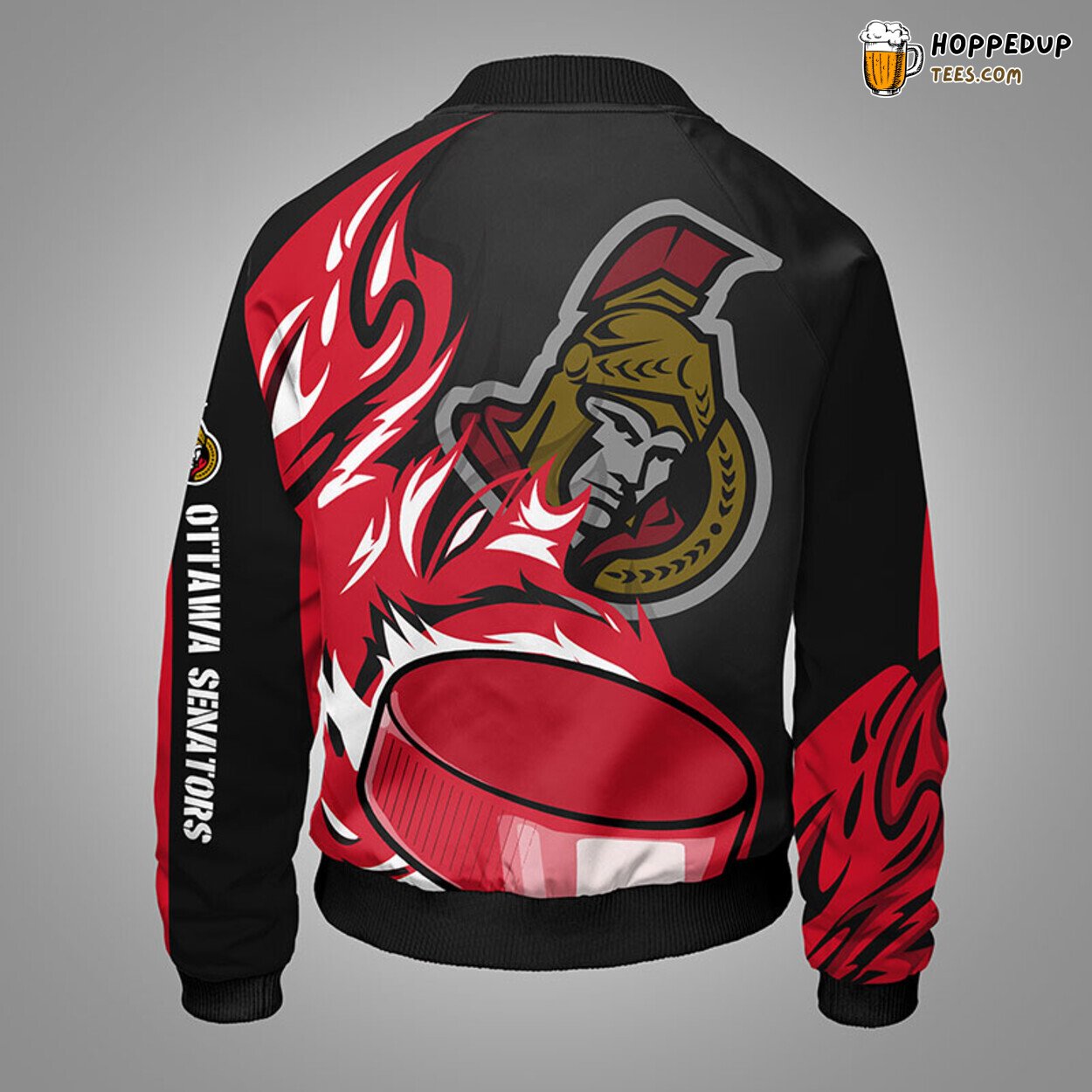 Ottawa Senators NHL Red Unisex Bomber Jacket Distinct Stylish Look