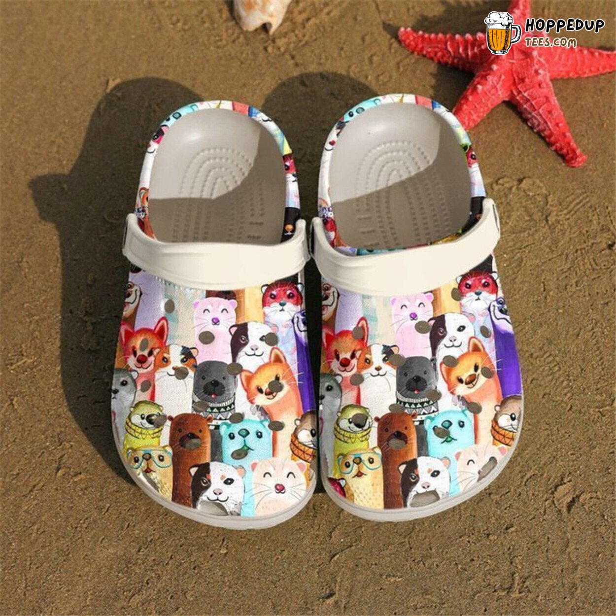 Otter Group Photo Themed Classic Comfortable Stylish Unique Clogs