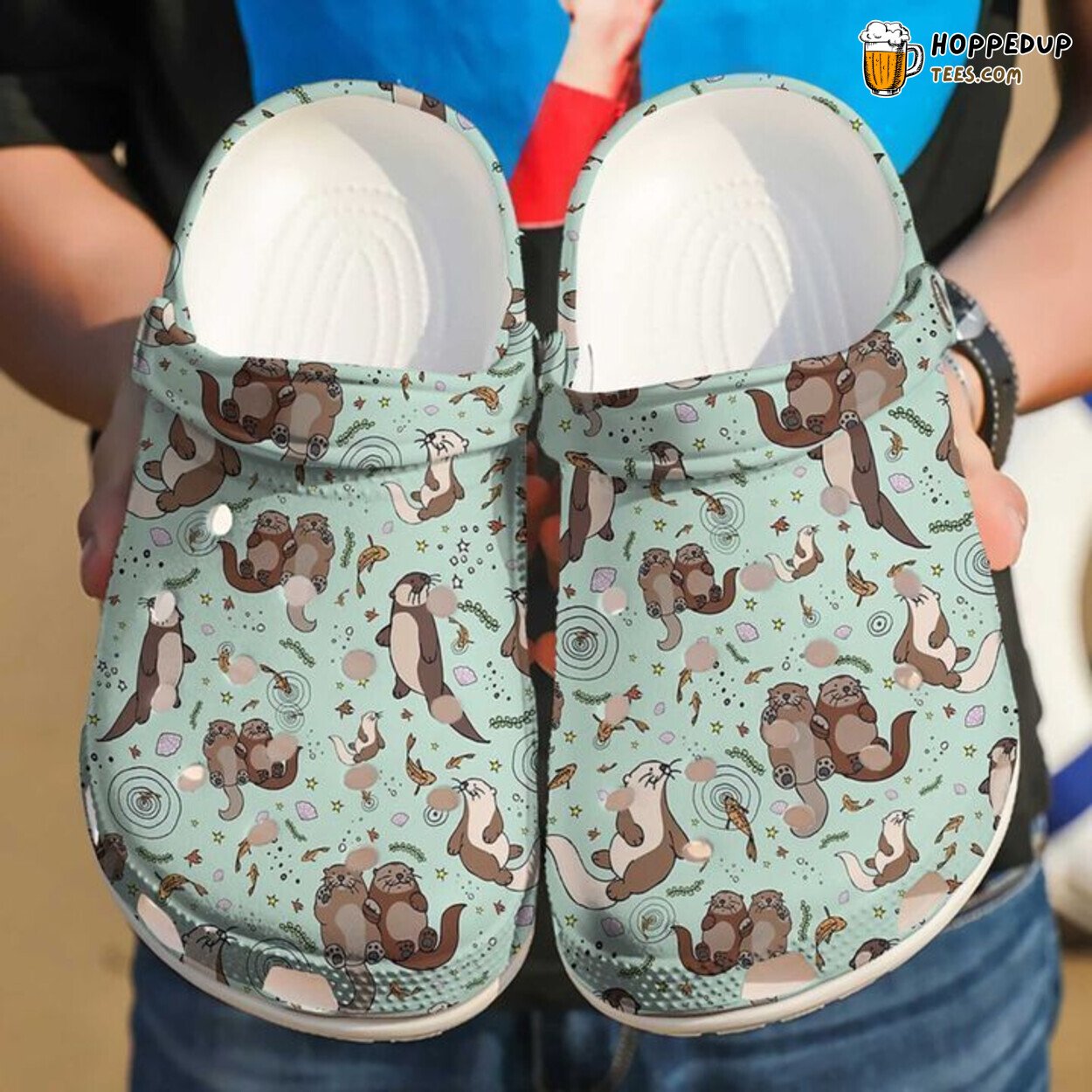 Otter Love Themed Classic Comfortable Unique Clogs Shoes Design
