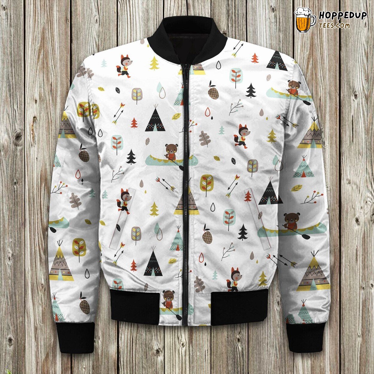 Outdoor Adventure Theme Winter Bomber Jacket Fashionable Exploration Wear