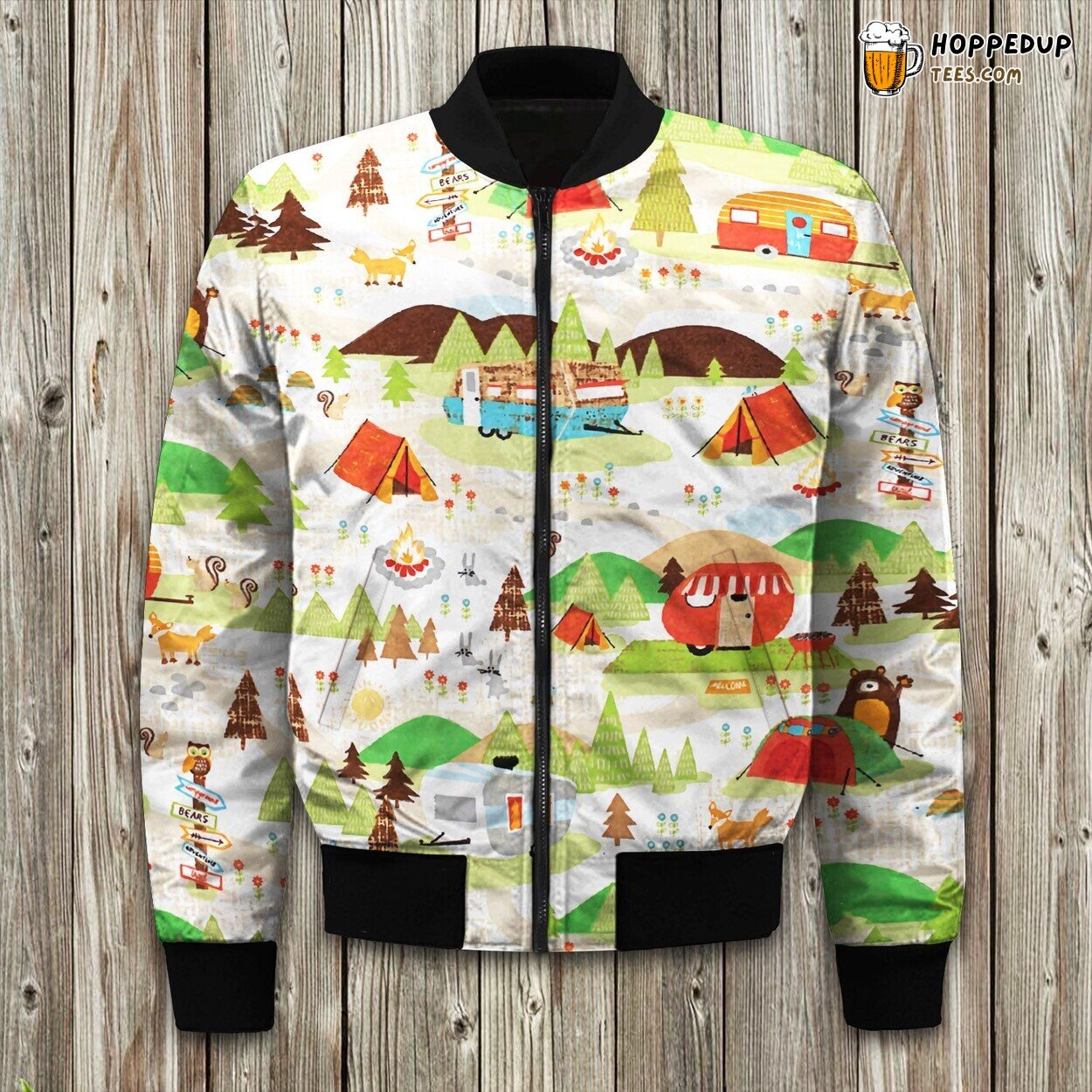 Outdoor Camping Bomber Jacket Wilderness Winter Comfort and Adventure Love
