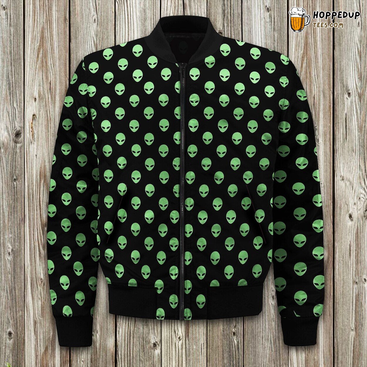 Outer Space Mystique Alien Inspired Winter Bomber Jacket Artistry