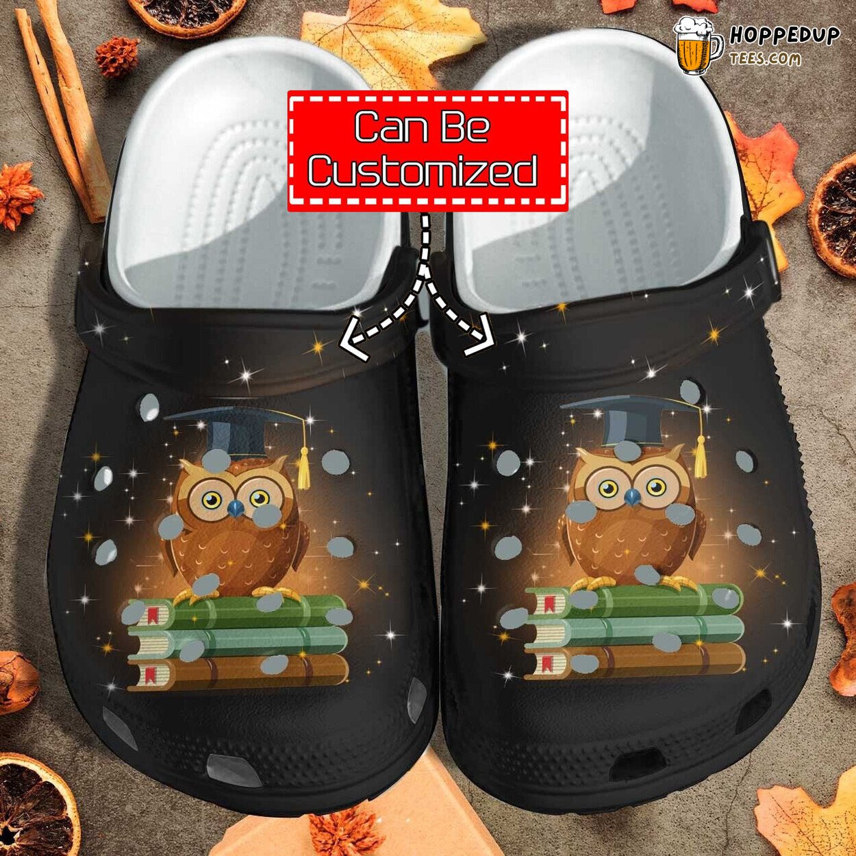 Owl Book Lover Girl Personalized Love Book Themed Clog Shoes
