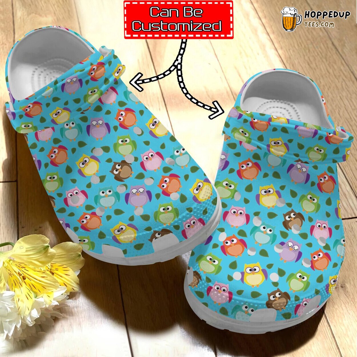 Owl Cute Pattern Personalized Comfortable Stylish Unique Clog Shoes