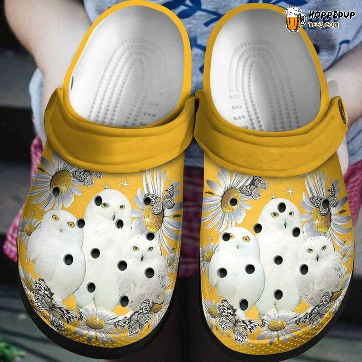 Owl Daisy Personalized Themed Rubber Clog Shoes Comfortable Unique Gift