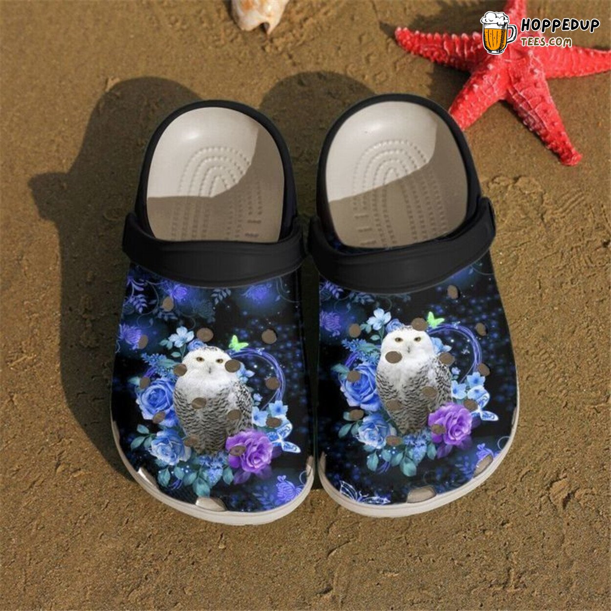 Owl Floral Themed Classic Comfortable Stylish Unique Design Clogs