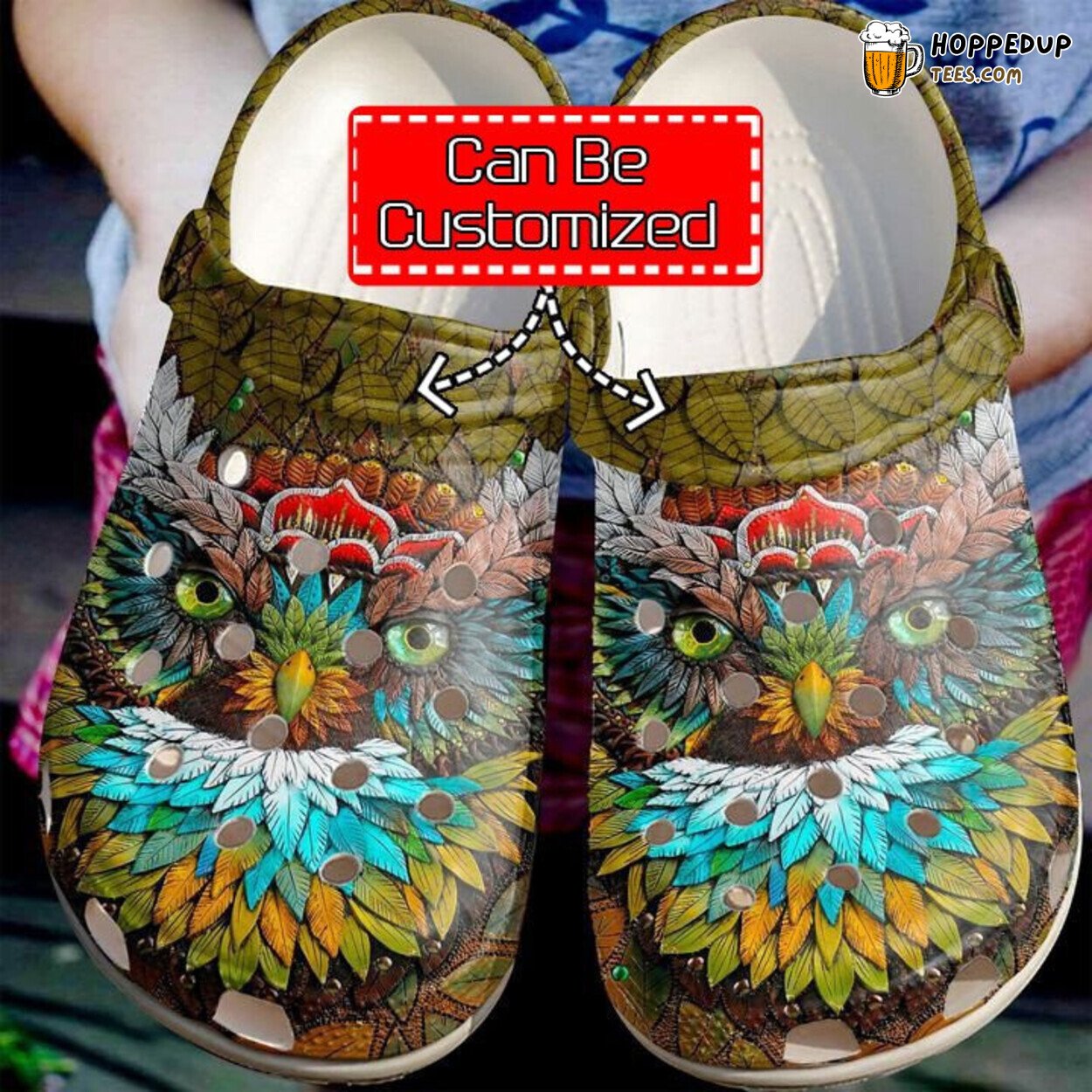 Owl Mystic Theme Comfortable Clogs Animal Inspired Artistic Footwear