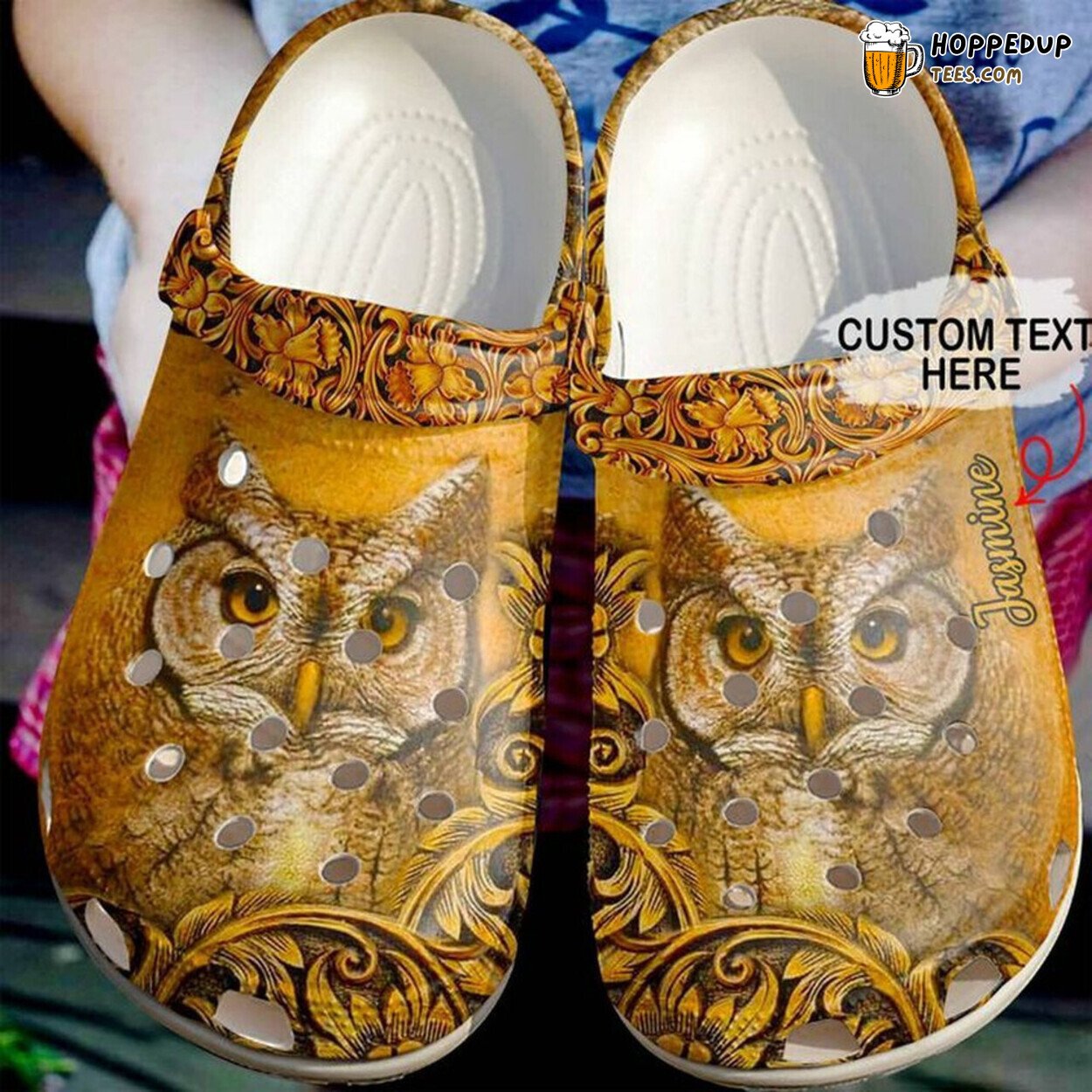 Owl Personalized Carved Lover Gift Themed Comfortable Rubber Clogs