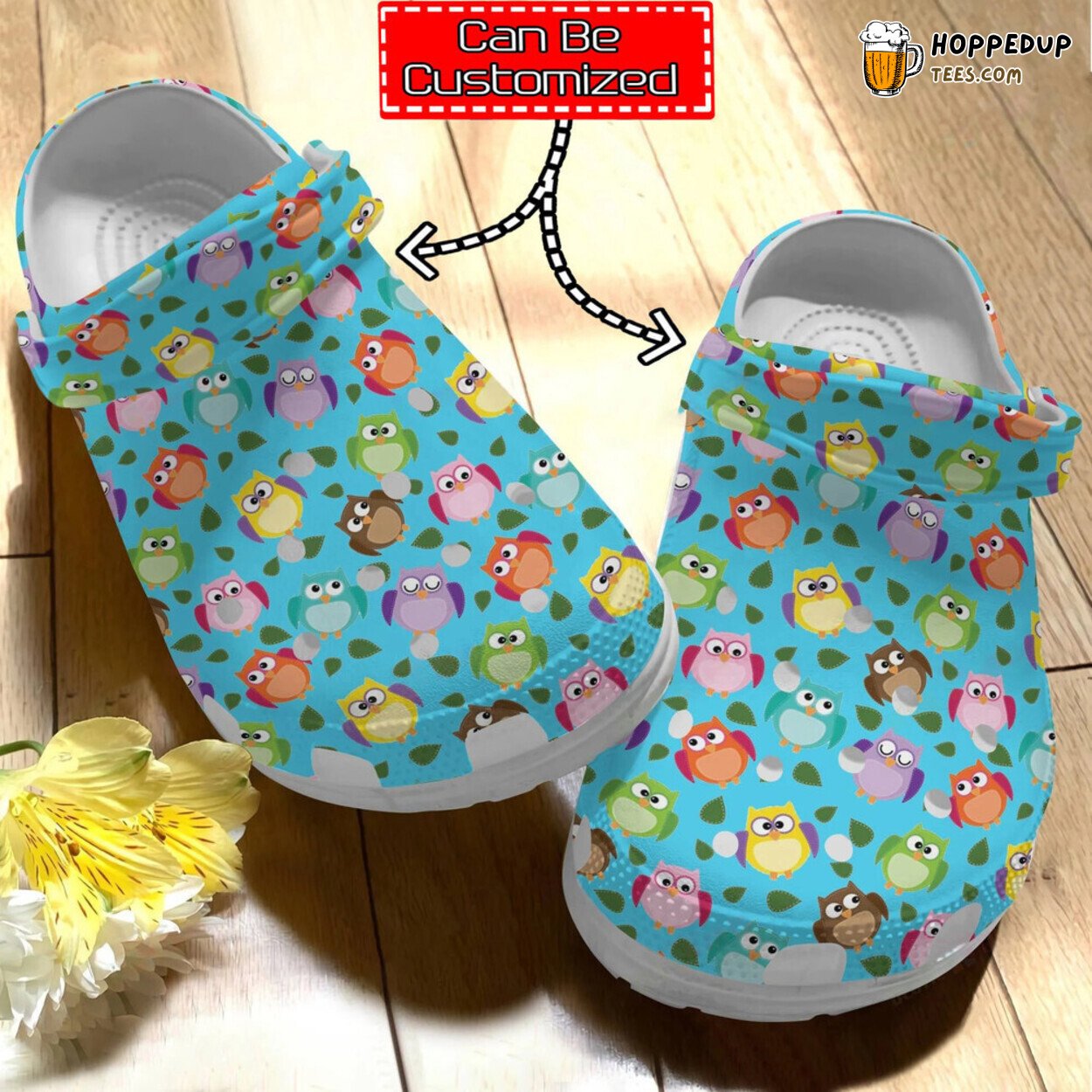 Owl Personalized Cute Owl Pattern Clog Shoes Unique Comfortable Design