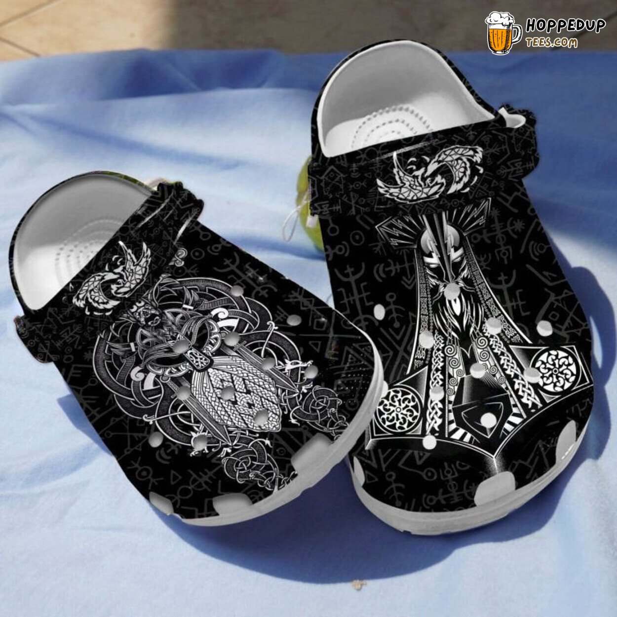 Owl Vikings Warrior Tattoo Vintage Clogs Shoes Birthday Christmas Unique Gifts