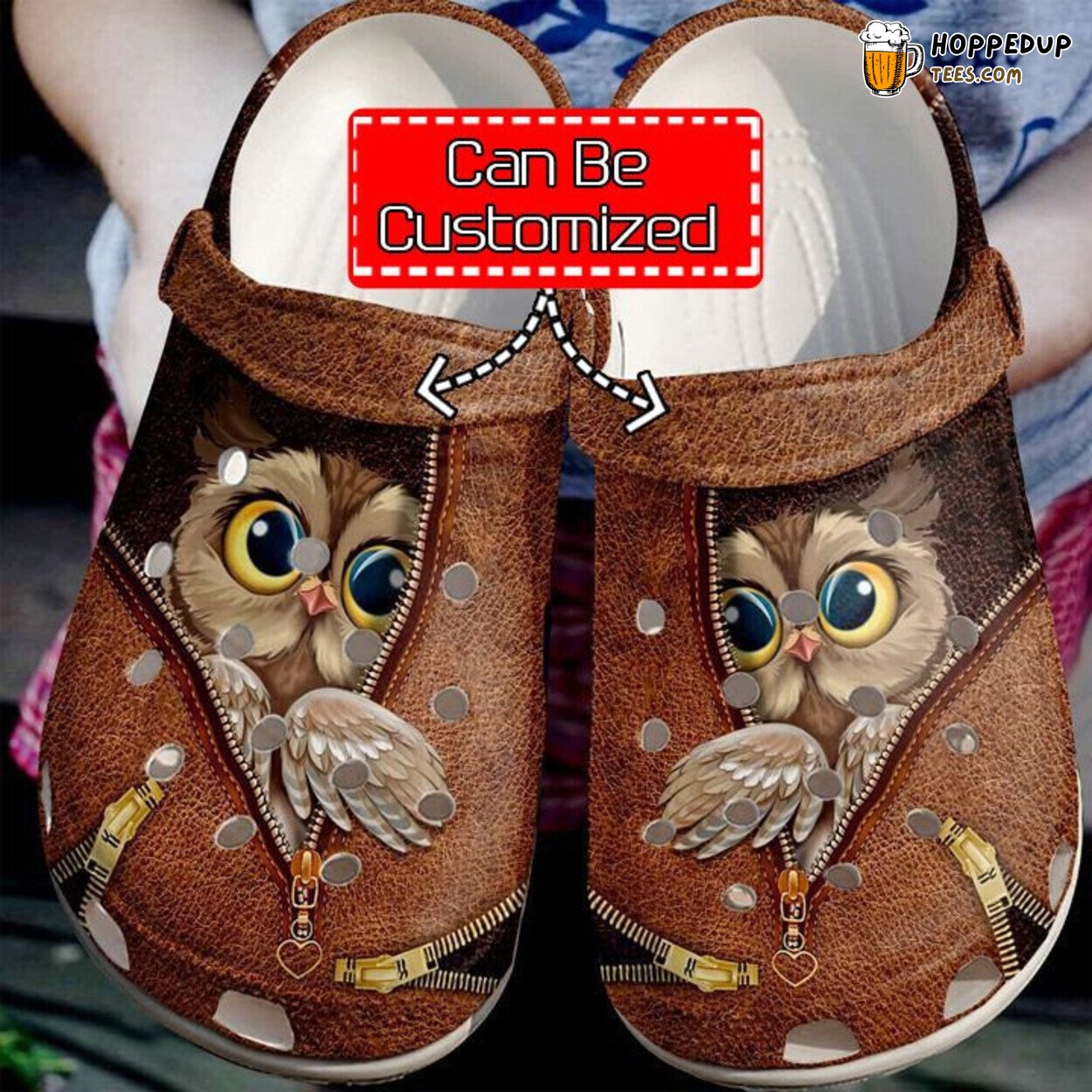 Owl Zipper Animal Theme Comfortable Unique Stylish Design Clog Shoes