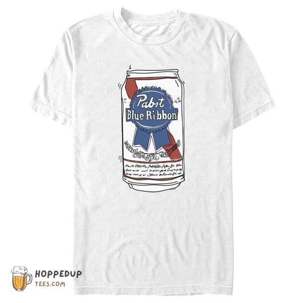 Pabst Beer Can Tshirts Displaying Vintage Lager Design