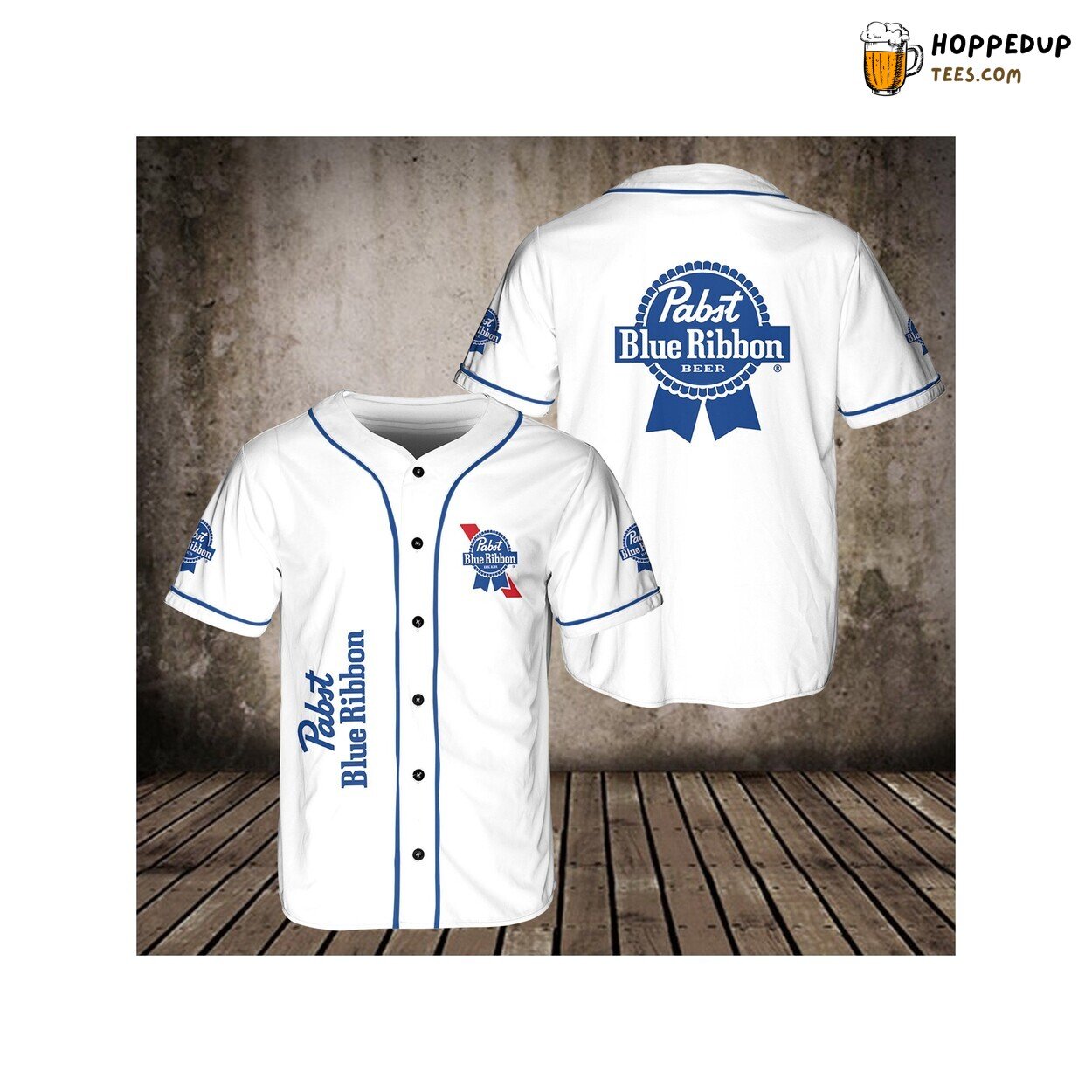 Pabst Blue Ribbon Baseball Jersey Beer Vodka Lovers Perfect Shirt Design