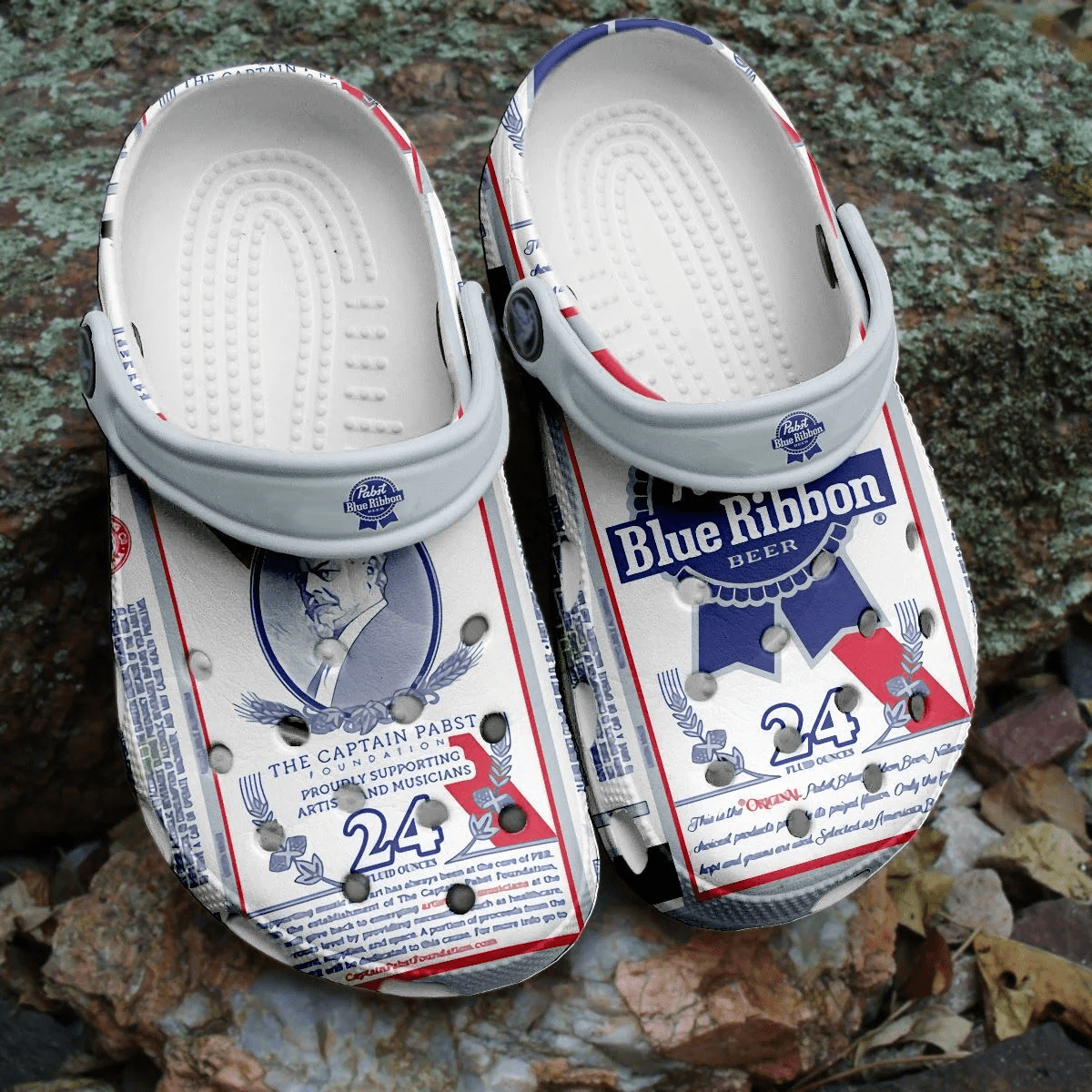 Pabst Blue Ribbon Beer Stylish Comfy Crocband Clogs HU