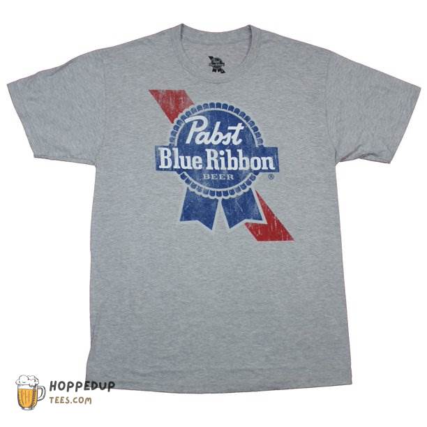 Pabst Blue Ribbon Classic Distressed Label Graphic Tees