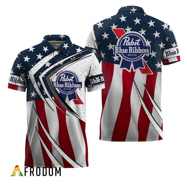 Pabst Blue Ribbon Esports Fourth Of July Polo Shirt HU