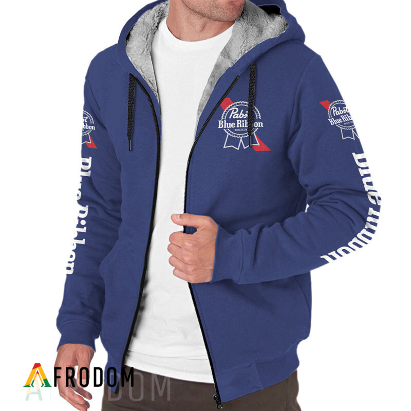Pabst Blue Ribbon Fleece Zip Up Hoodie HU