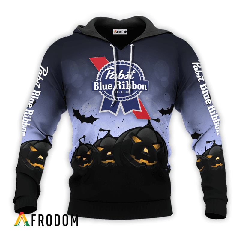 Pabst Blue Ribbon Halloween Night Pumpkin Hoodie HU