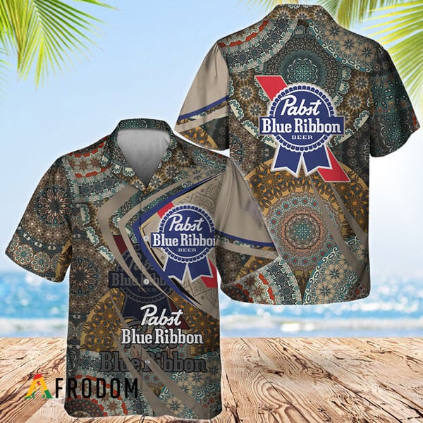 Pabst Blue Ribbon Hawaiian Shirt Summer Boho Mandala HU