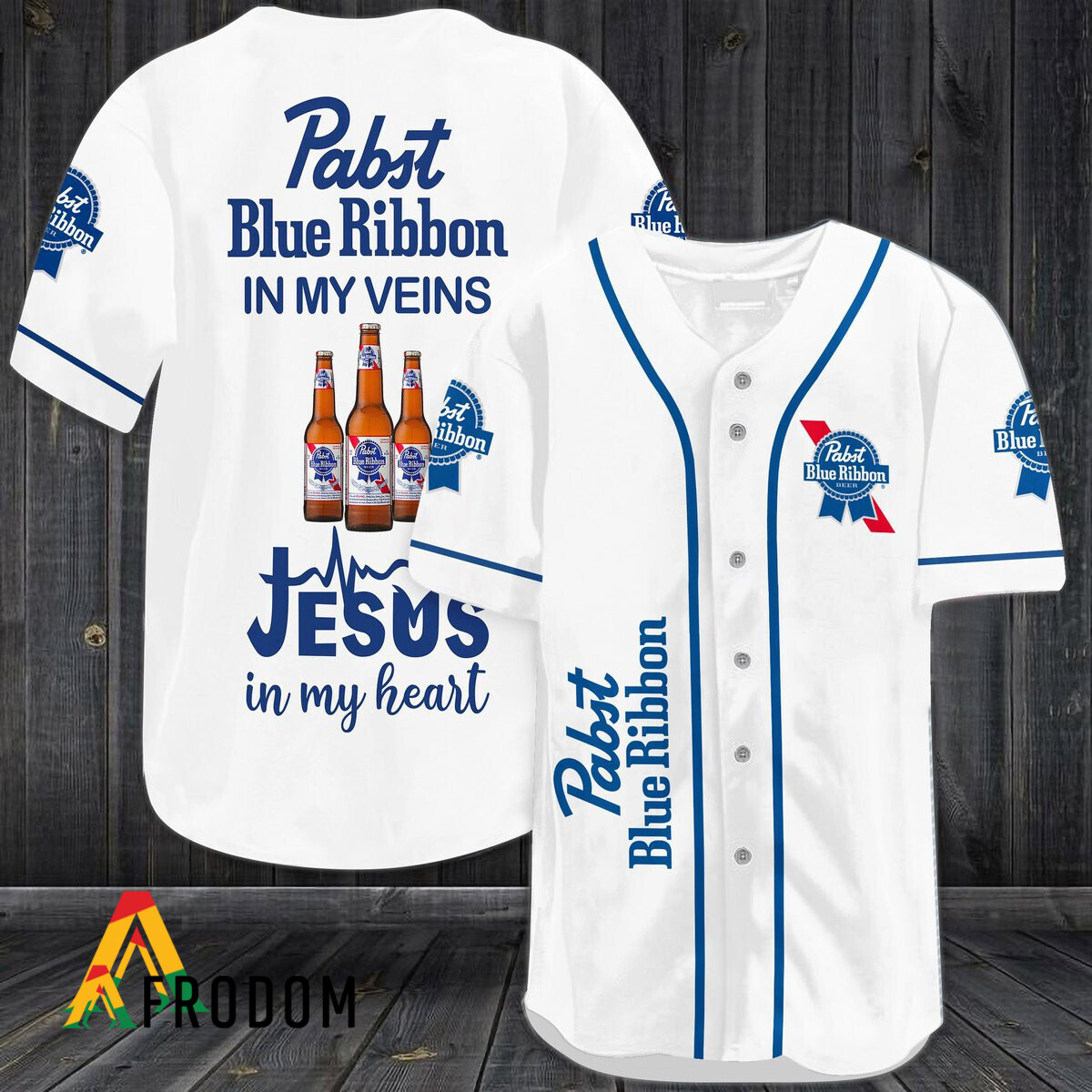 Pabst Blue Ribbon In My Veins Baseball Jersey HU