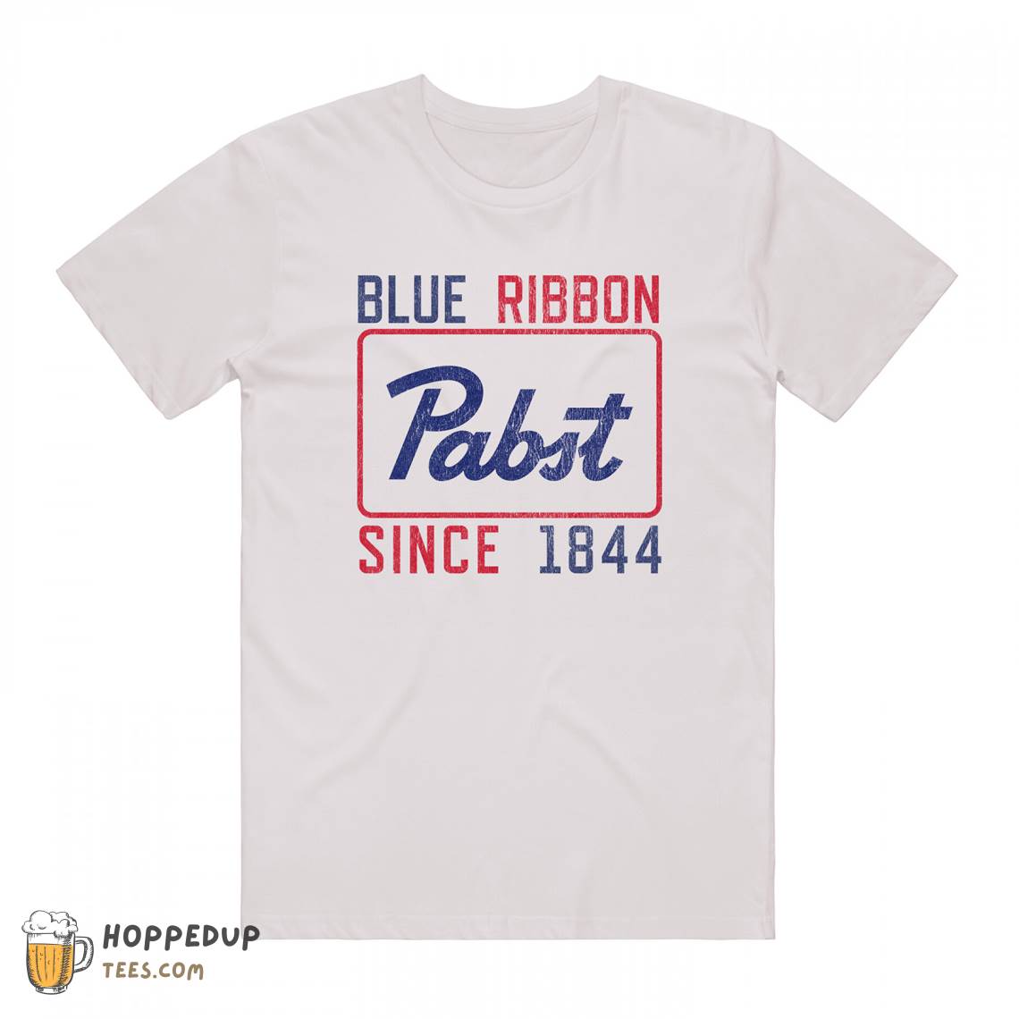Pabst Blue Ribbon Since Retro Distressed Custom T Shirt