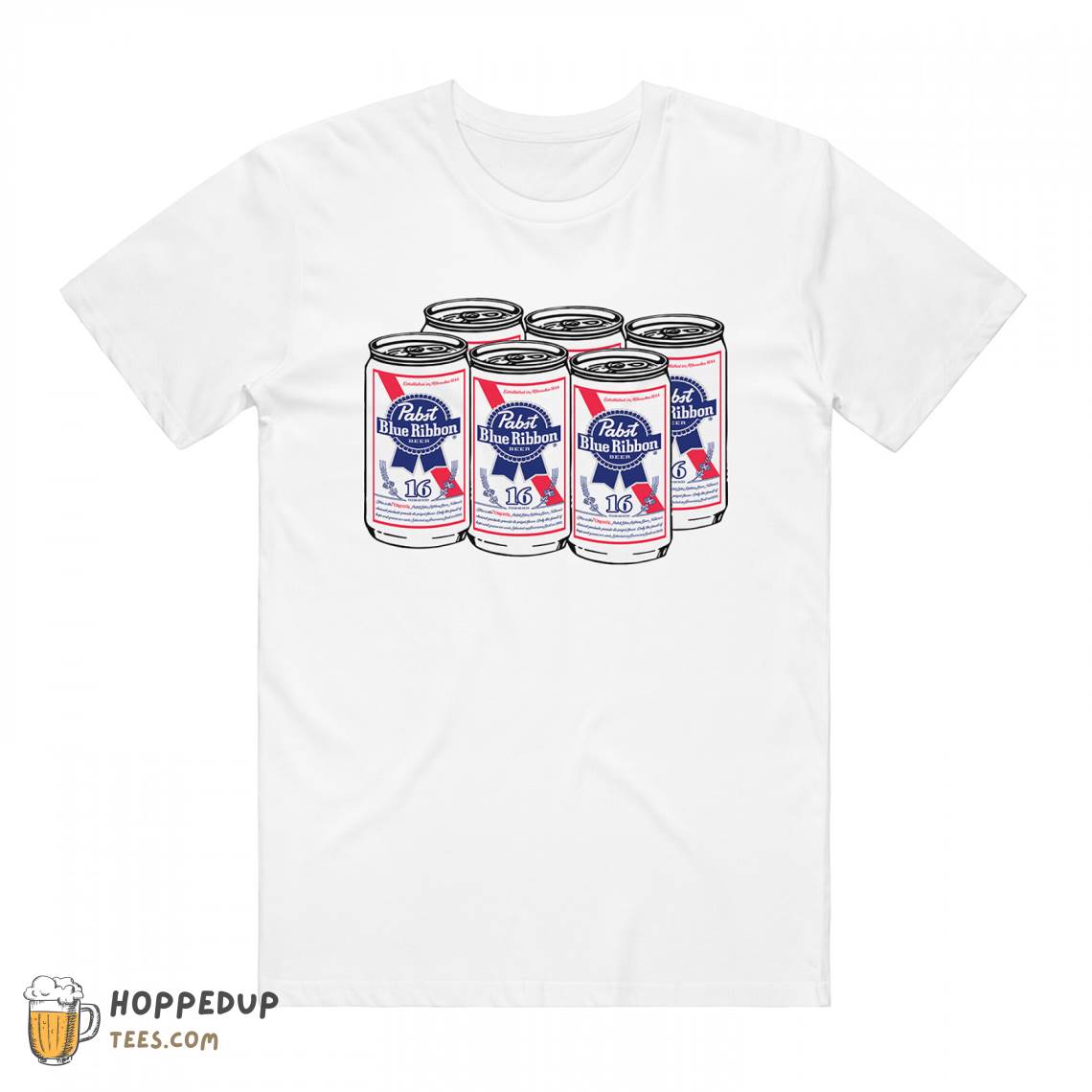 Pabst Blue Ribbon Six Pack Custom T Shirts