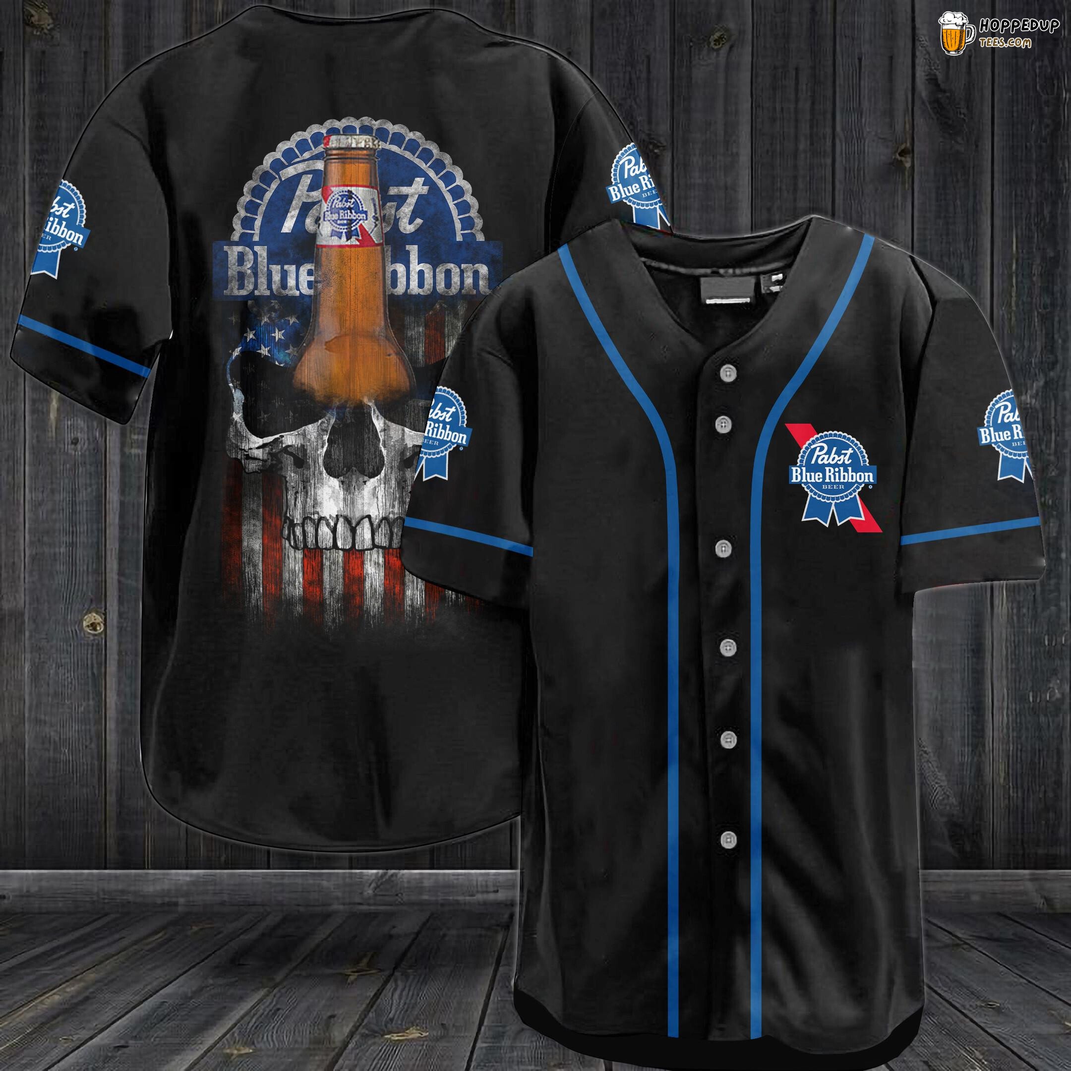 Pabst Blue Ribbon Skull Baseball Jersey PBR2403L1 Unisex Jersey Shirt
