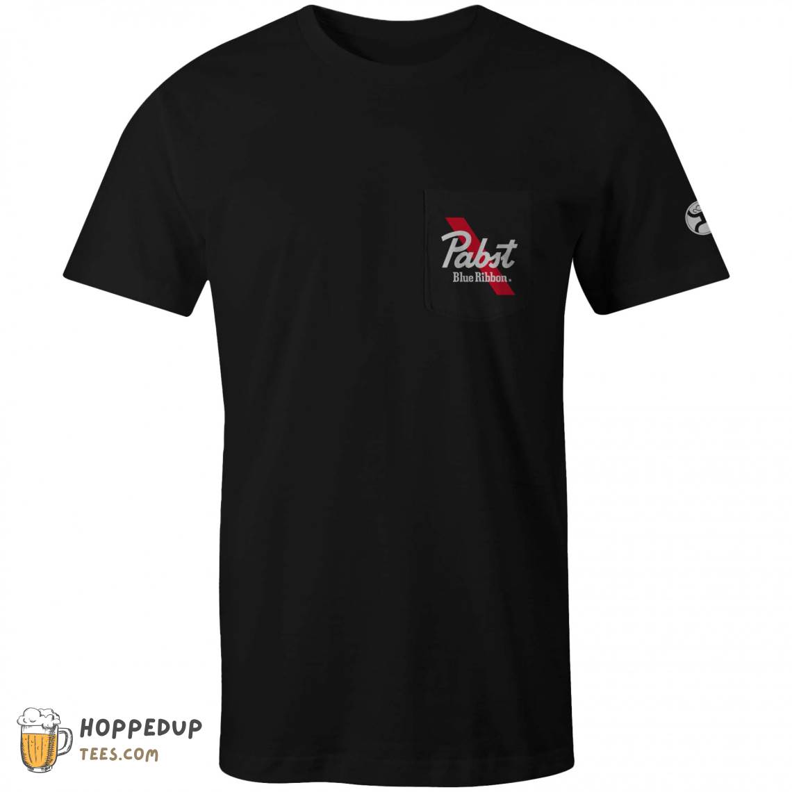 Pabst Blue Ribbon Text Front And Back Print T-Shirts