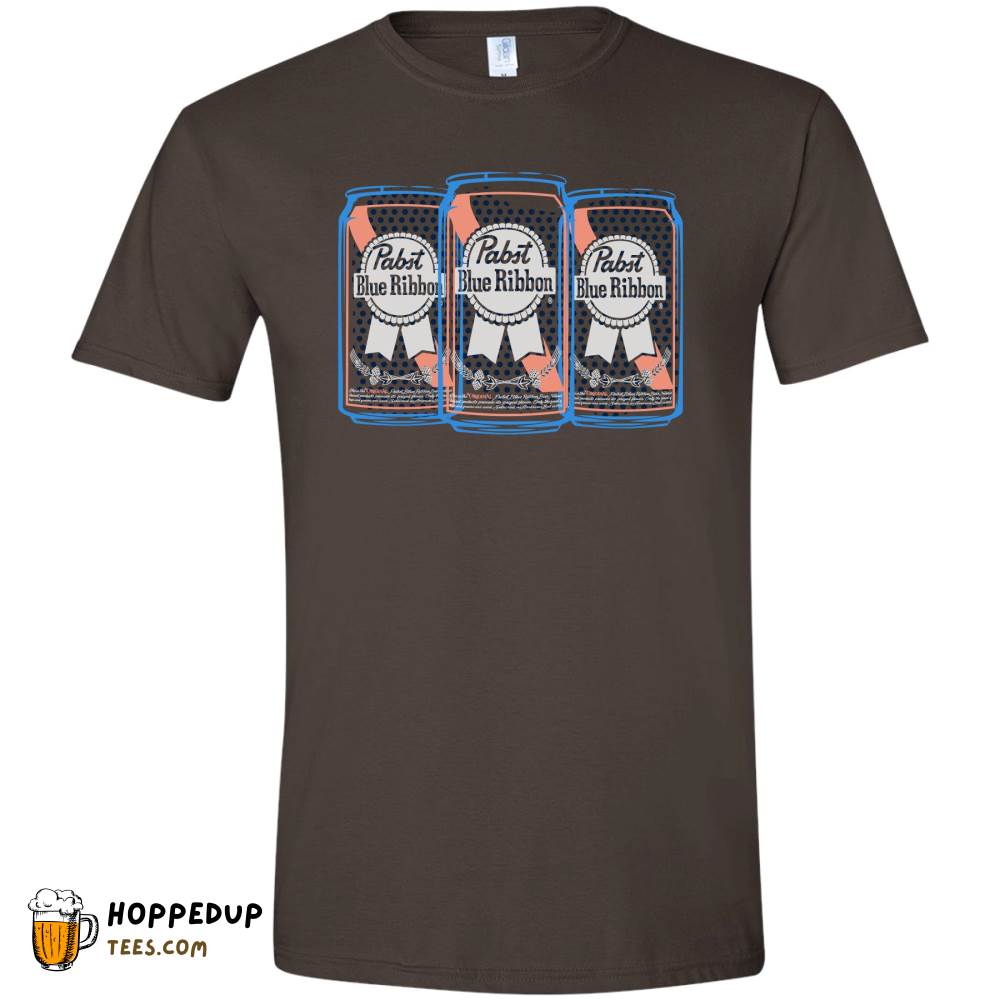 Pabst Pop Art Beer Cans Dark Chocolate T-Shirt HU