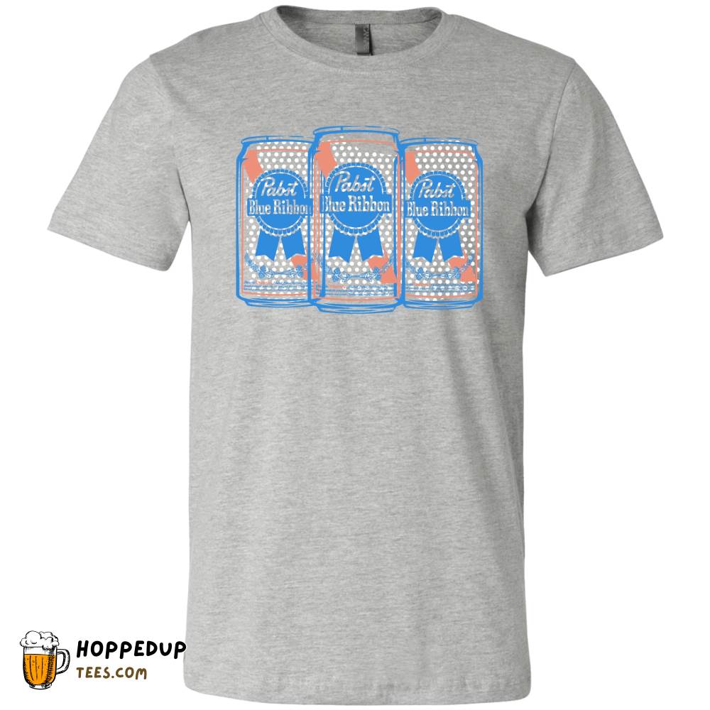 Pabst Pop Art Beer Cans Frank Athletic Heather T-Shirt HU