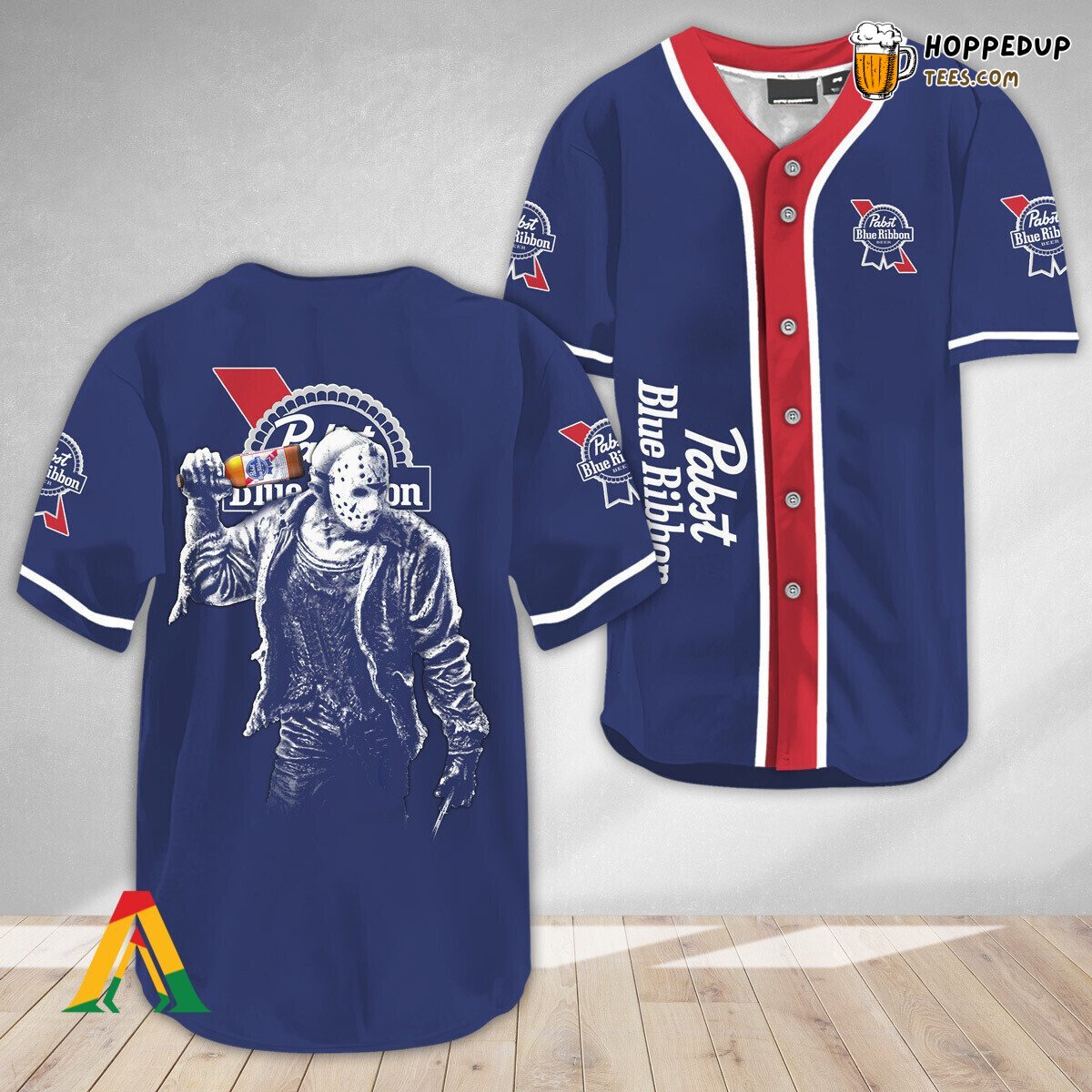 Pabst Ribbon Jason Voorhees Horror Unique Distinct Baseball Jersey