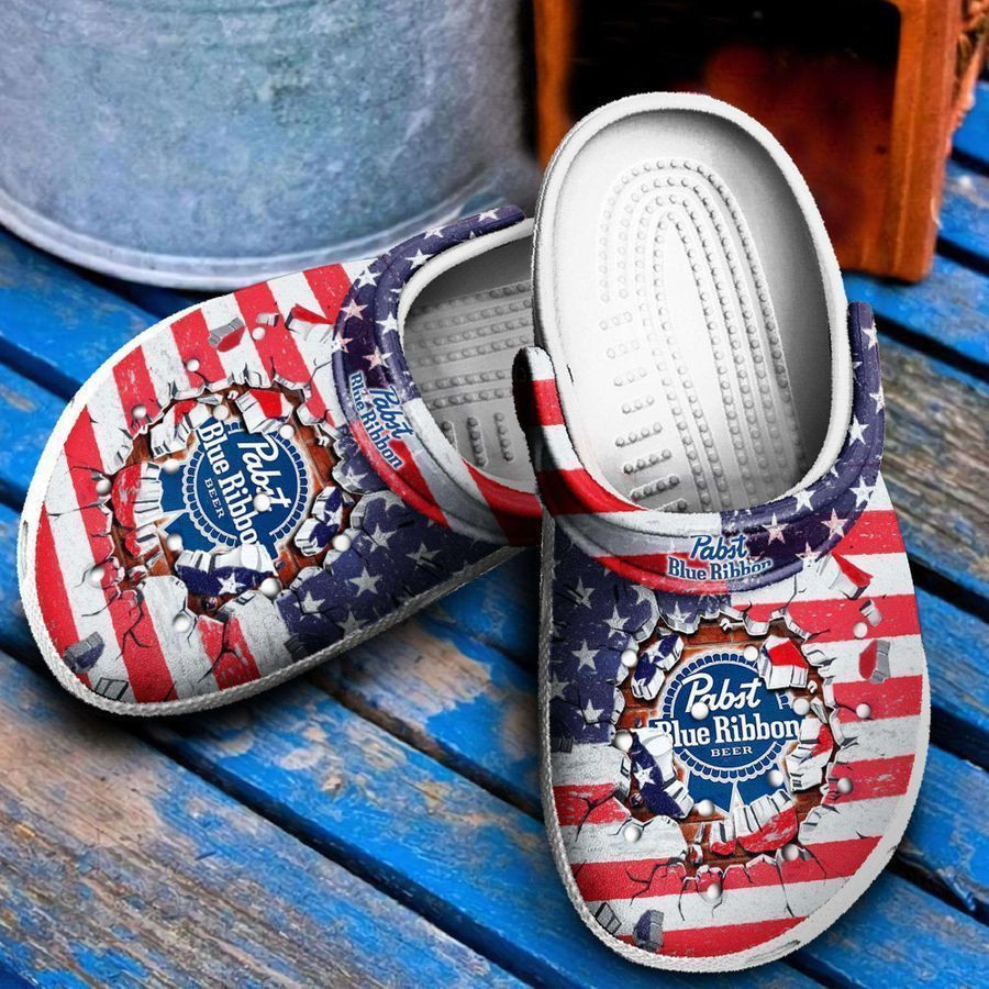 Pabst Ribbon Themed Stylish Clog Shoes HU