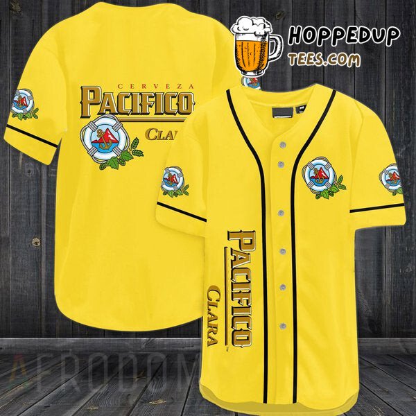 Pacifico Beer Yellow Design Baseball Jersey Distinctive Unique Edition