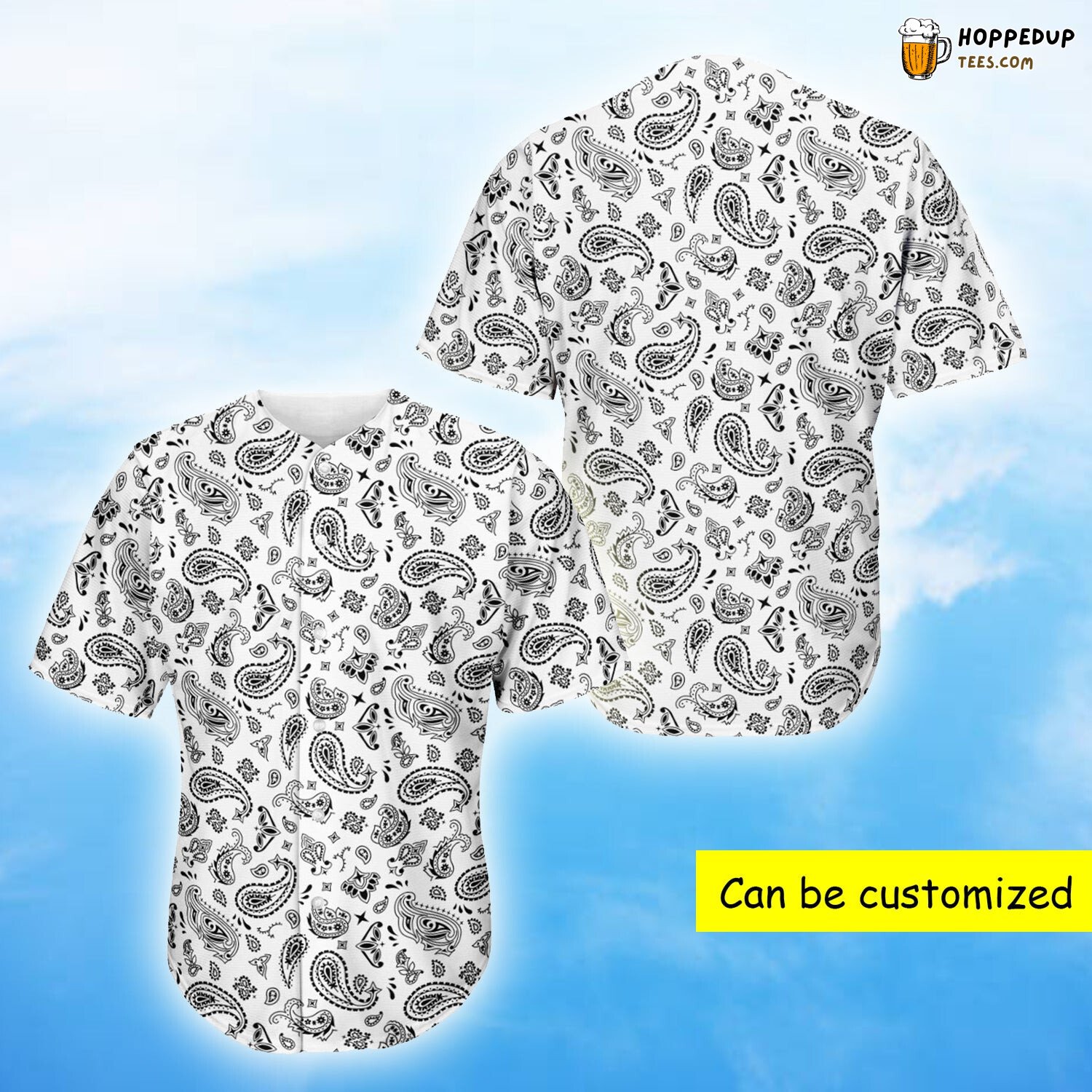 Paisley Bandana Flower Baseball Tee Jersey Shirts 3D