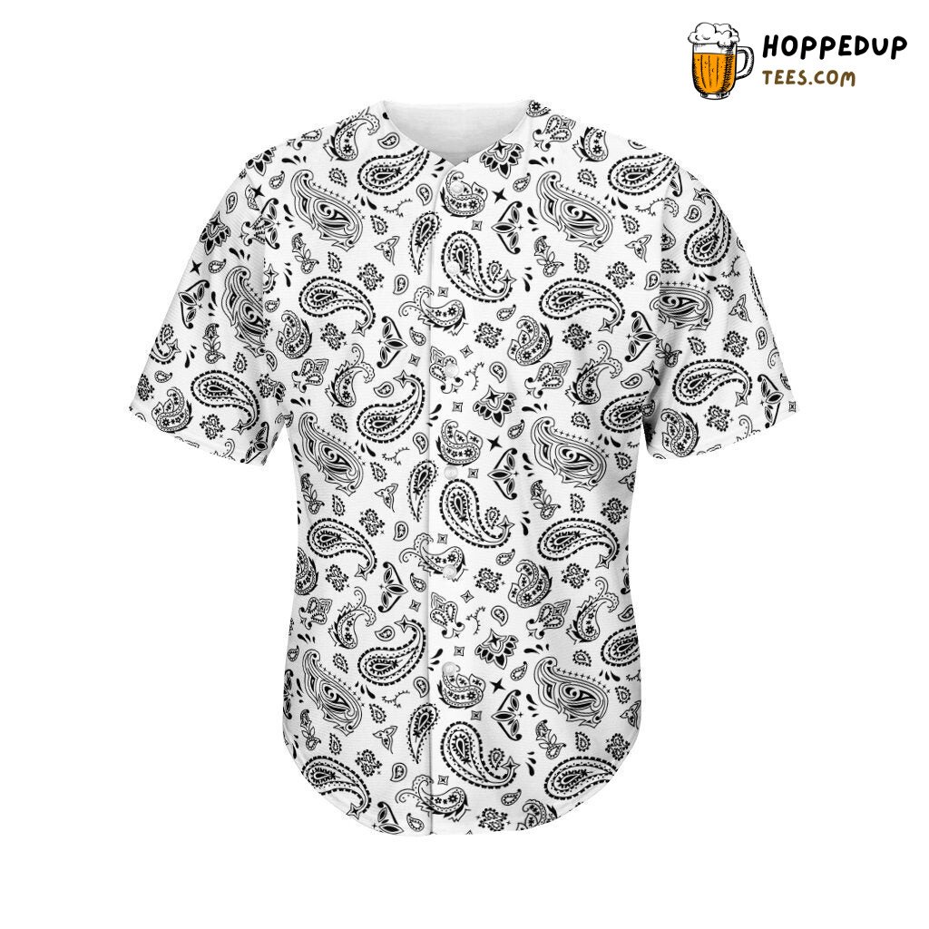 Paisley Bandana Flower Baseball Tee Jersey Shirts 3D