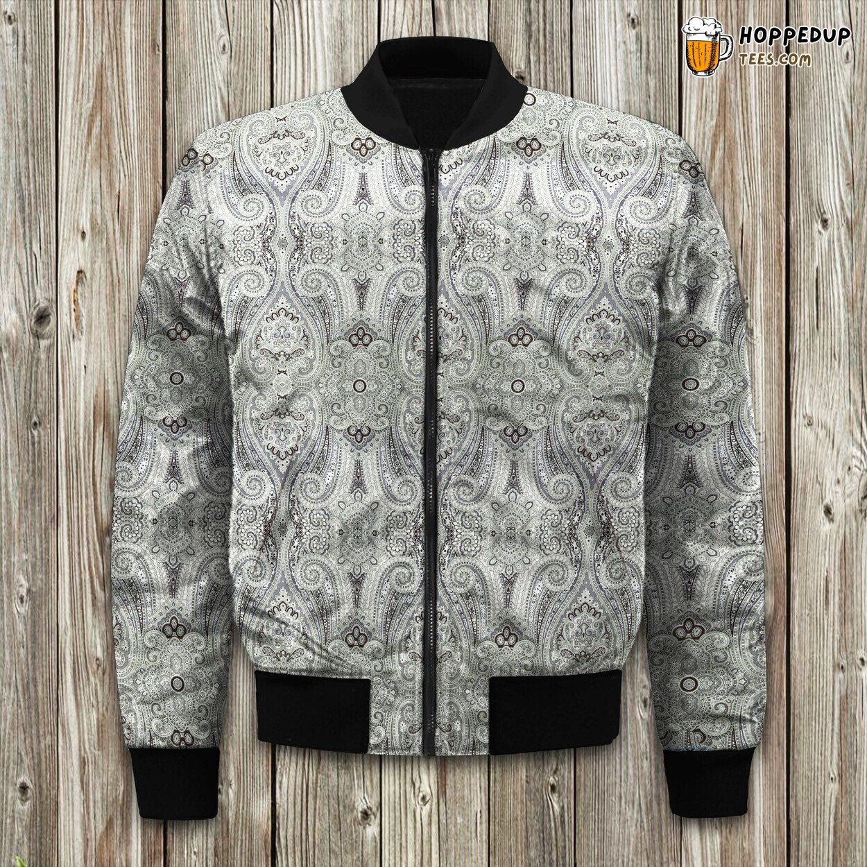 Paisley Pizzazz Waverly Winter Bomber Jacket Luxurious Tailored Design