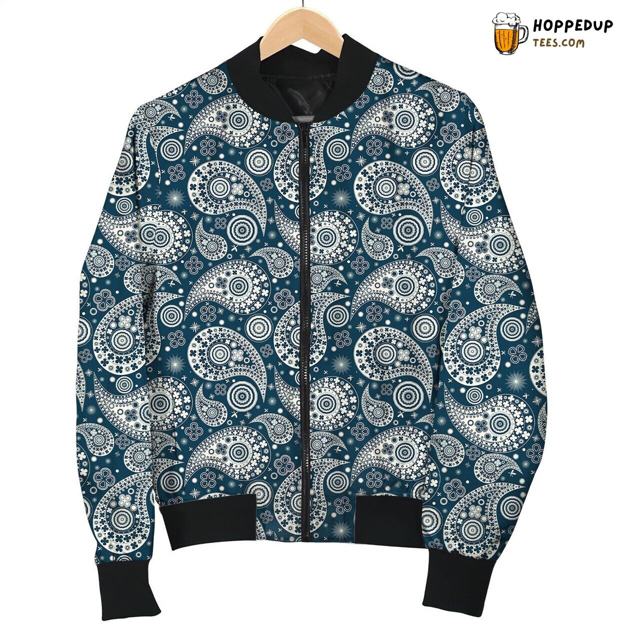 Paisley Western Navy Bomber Jacket