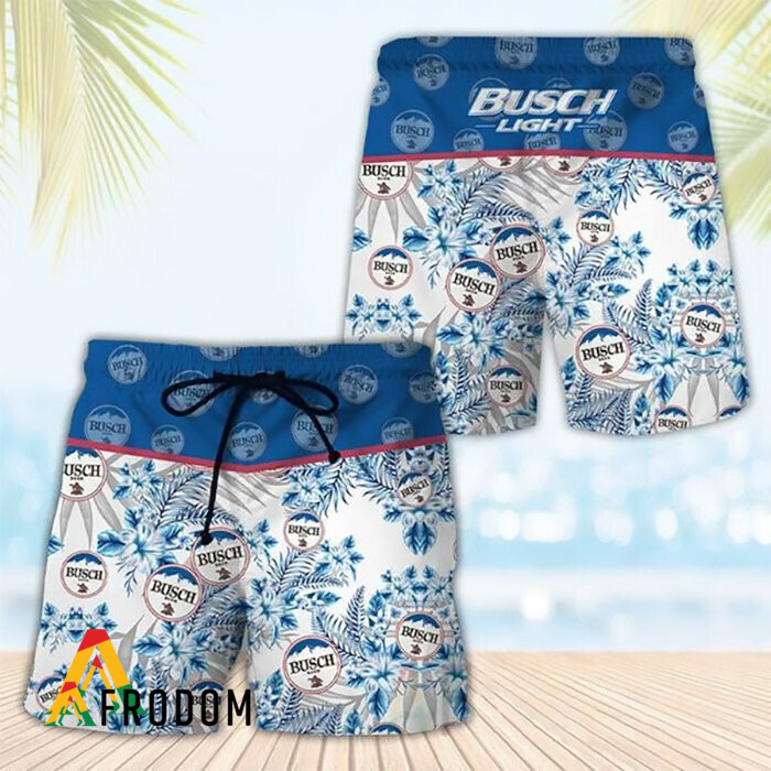 Palm Leaves Busch Light Hawaii Shorts HU